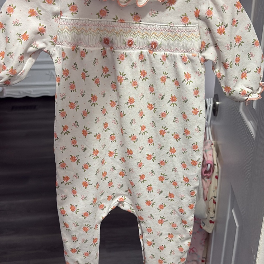 Charming Floral Kids Footie